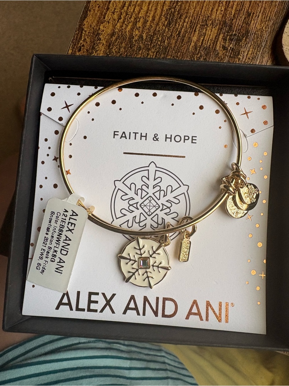 Alex and Ani Black Gift Box with Copper Logo